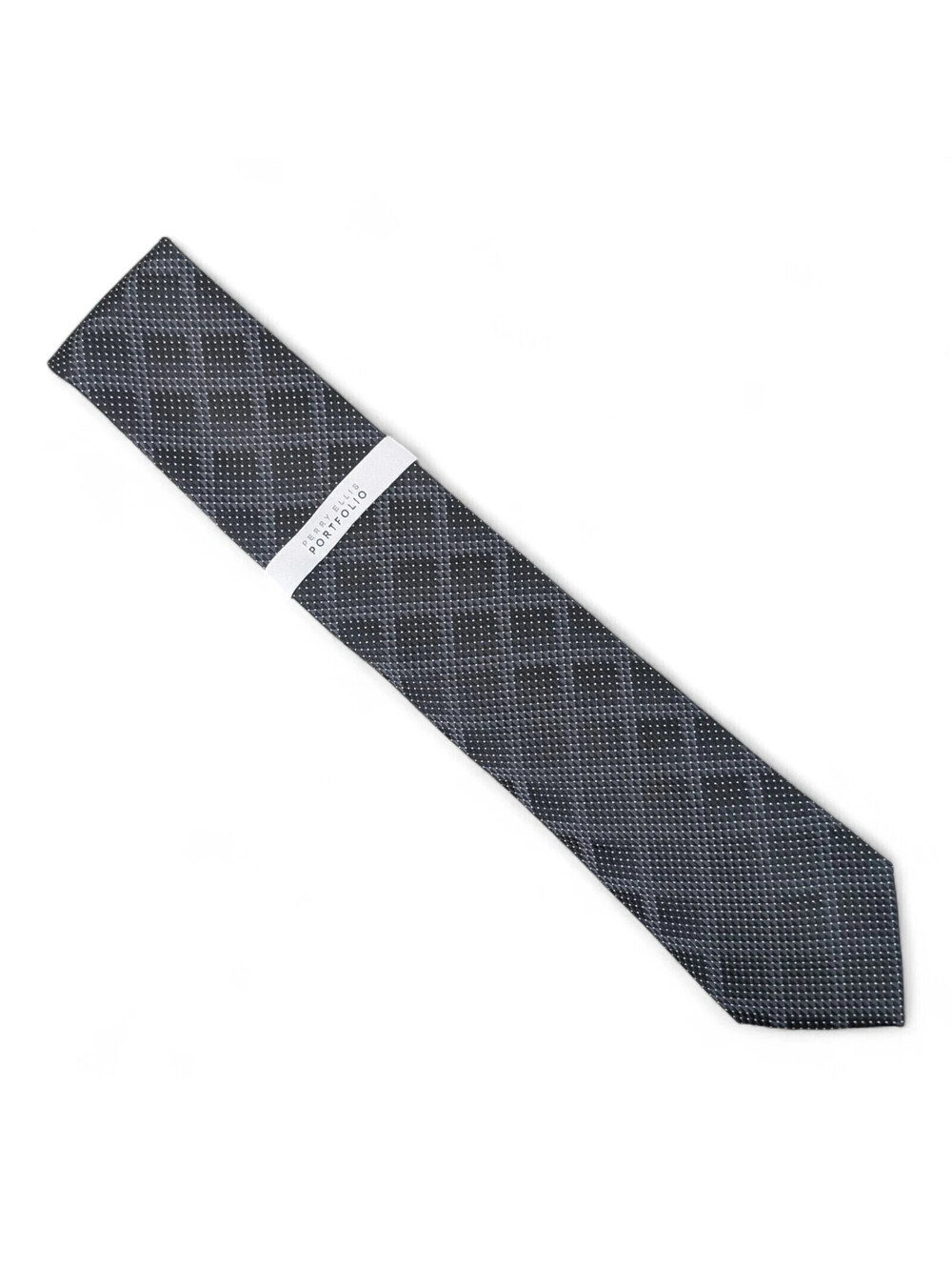 Perry Ellis Men's Tie Necktie One Size Black Geometric 2pc23-3018 NWT